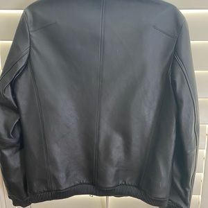 Leather jacket for man soft calf leather black